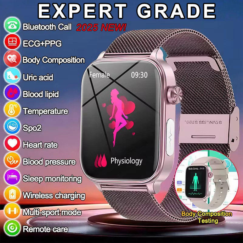 Smartwatch Watches For Girls - 2025 New ECG+PPG Monitoring Smart Watch