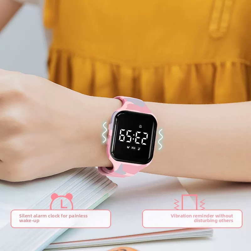 Kids LED Digital Silent Vibrat - Smartwatch Watches For Kids ulasan dan harga