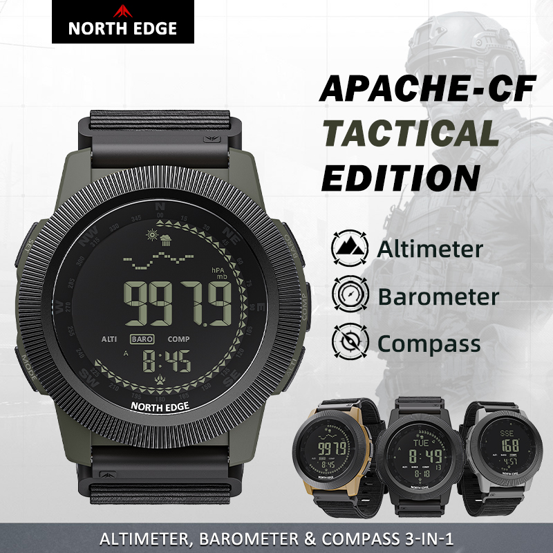 NORTH EDGE APACHE-CF Men Digit - Altimeter Compass Watch ulasan dan harga