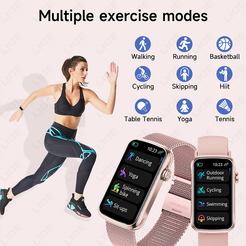 LIGE 1.47'' Smart Watch Women  - Watches Ladies Smartwatch ulasan dan harga