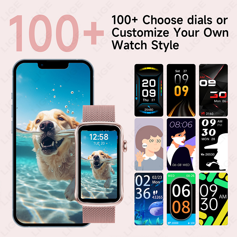 LIGE 1.47'' Smart Watch Women  - Watches Ladies Smartwatch ulasan dan harga