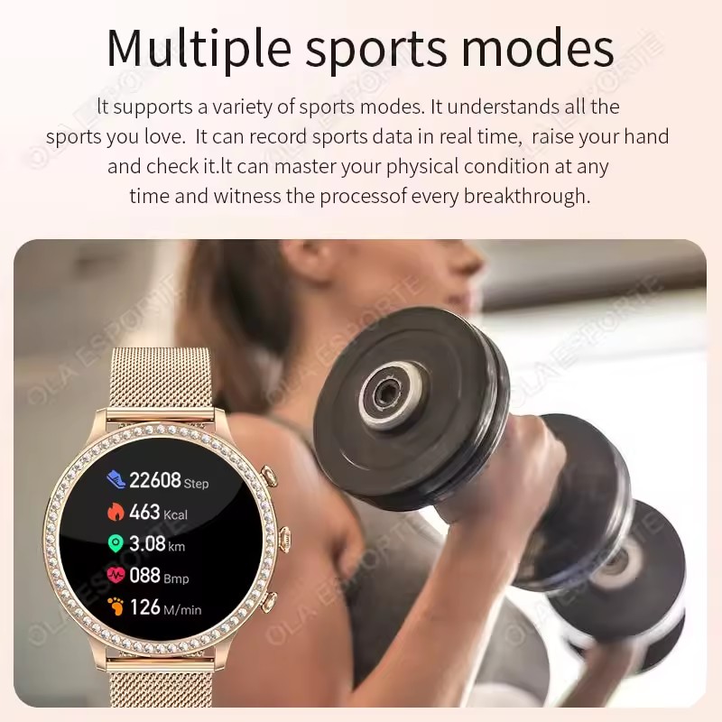 Elegant Ladies' Smartwatch Blu - Smartwatch Watches For Girls ulasan dan harga