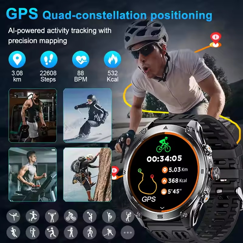 2025 New Outdoors Military GPS - Altimeter Compass Watch ulasan dan harga